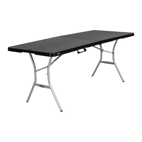 6 ft black folding table